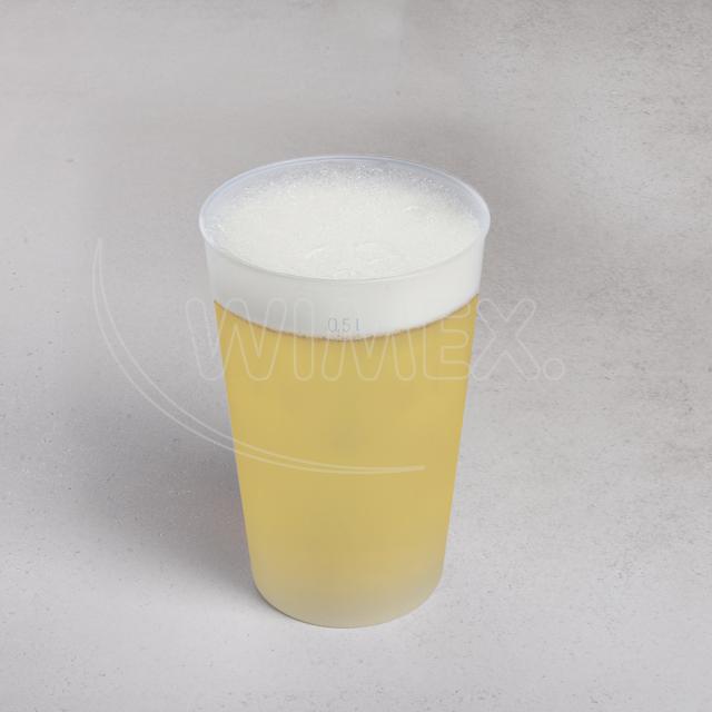 Kelímek vratný (PP) opakovaně použitelný extra-silný Ø93mm 0,5L [12 ks]