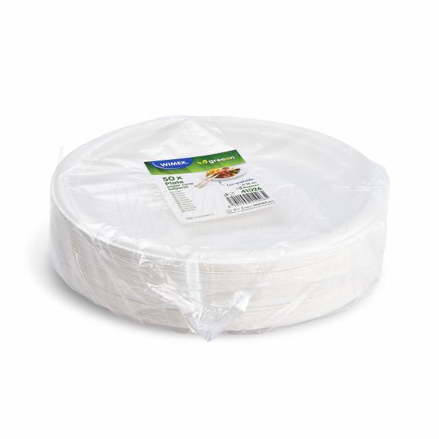 Talíř (cukrová třtina) Ø26cm [50 ks]