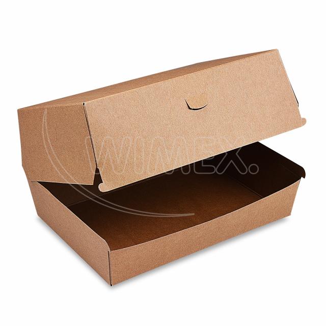 Burger box Plus (PAP FSC Mix) nepremastiteľný kraft 195 x 135 x 100 mm [50 ks]