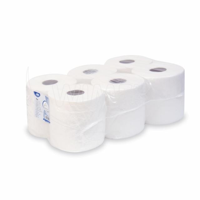 Utěrka (PAP FSC Mix) 2vrstvá s ražbou bílá Ø17cm 19cm x 100m [6 ks]
