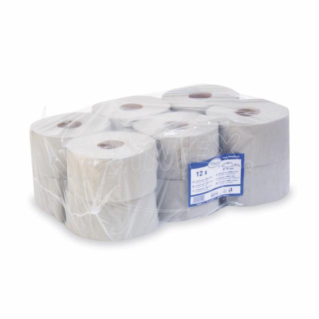 Toaletní papír (PAP-Recy) 1vrstvý natural `JUMBO` Ø19cm 130m [12 ks]
