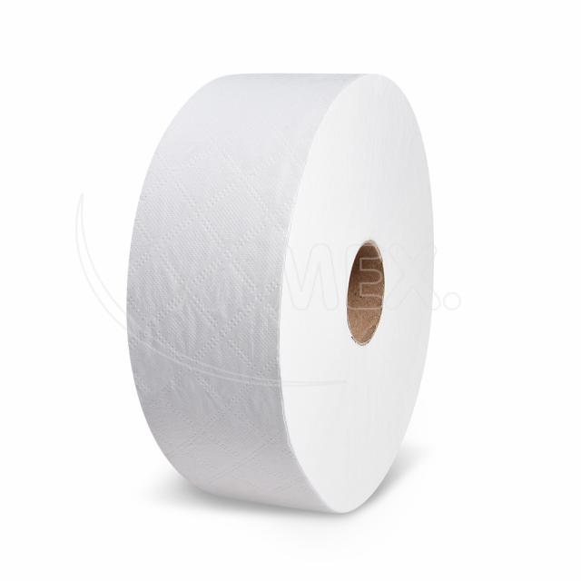 Toaletný papier (FSC Mix) 2vrstvý biely `JUMBO` Ø23cm 170m 755 útržkov [6 ks]