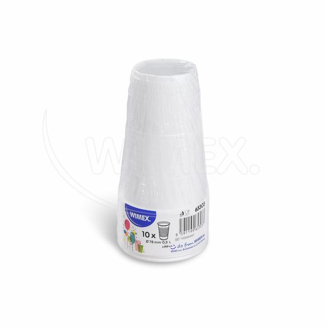 Kelímek (PP) bílý Ø78mm 0,3L [10 ks]