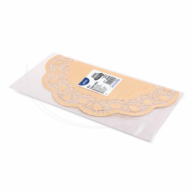 Dekorativní krajka (PAP/ALU) kulatá zlatá Ø36cm [4 ks]