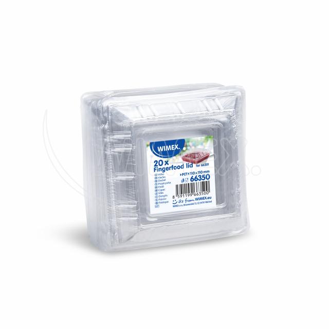 Víčko (PET) pro fingerfood kelímek 66351 [20 ks]