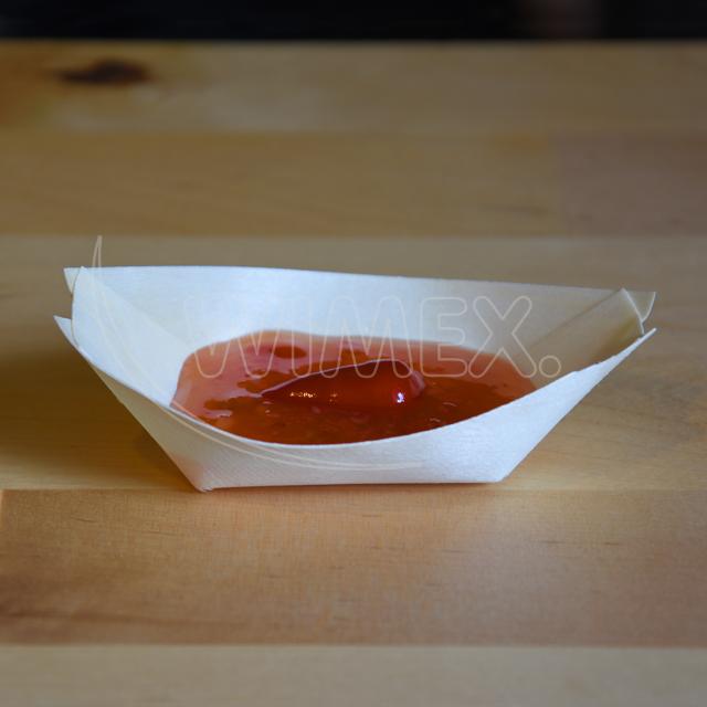 Fingerfood miska (dřevo FSC 100%) lodička 8 x 5,5 cm [100 ks]