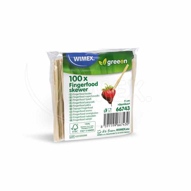 Fingerfood bodec (bambus FSC 100%) Vidlička 9cm [100 ks]