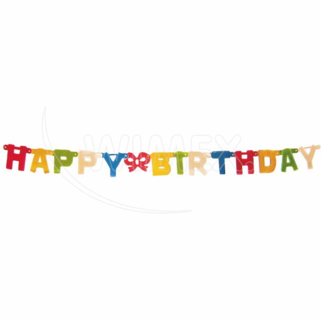 Girlanda (PAP/ALU) "HAPPY BIRTHDAY" 11cm x 1,5m [1 ks]