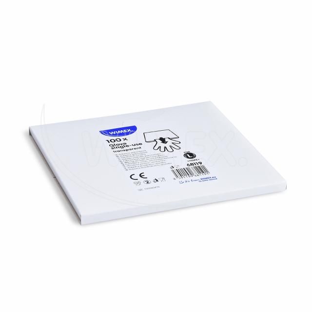 Rukavice (HDPE) jednorázová transparentní `L` v boxu [100 ks]