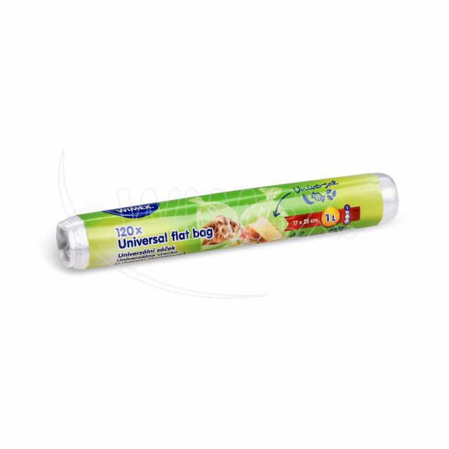 Univerzální sáček plochý (HDPE) v roli transparentní 17 x 25 cm 1L `S` [120 ks]