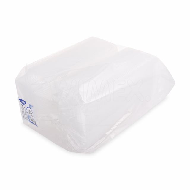 Miska (PP) s víčkem oválná průhledná 1000ml [50 ks]