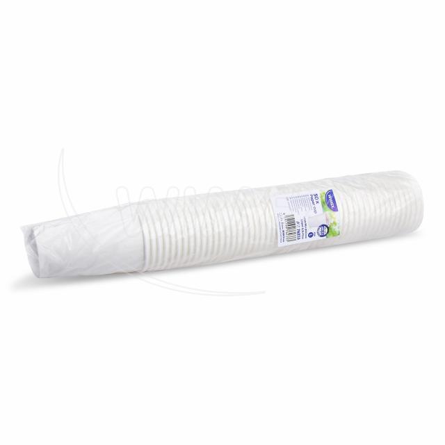 Papírový kelímek (FSC Mix/PE) bílý Ø80mm 330ml `0,3L/10oz/ML` [50 ks]