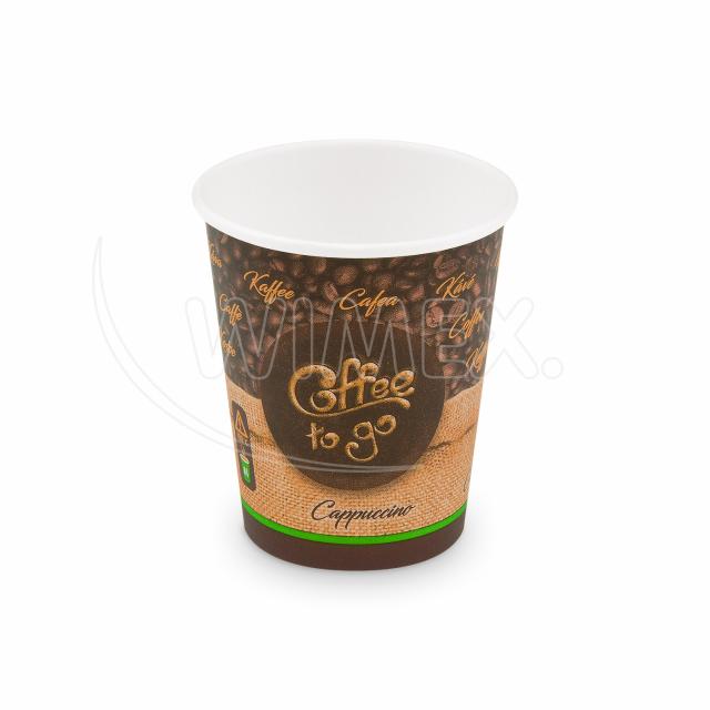 Papierový pohár "Coffee to go" Ø80mm 280ml `M: 0,2L/8oz` [50 ks]