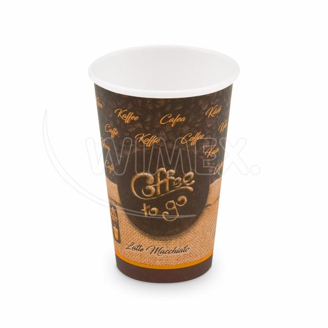 Papierový pohár "Coffee to go" Ø80mm 330ml `ML: 0,3L/10oz` [50 ks]