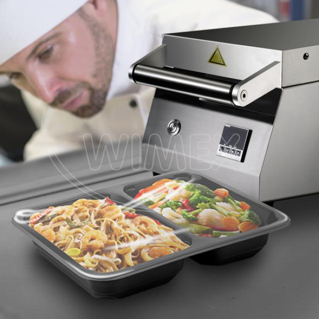 Menu mísa (PP) 2dílná černá 227 x 178 x 40 mm 1070ml [50 ks]
