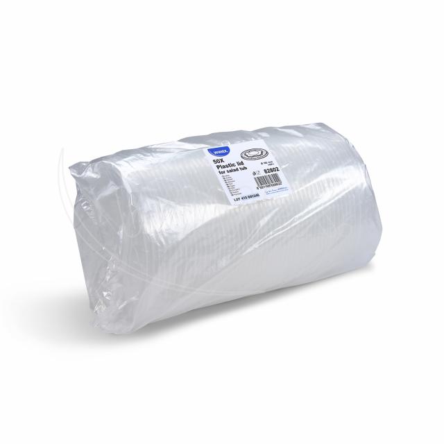 Víčko (PP) ploché průhledné pro papírovou misku Ø185mm [50 ks]