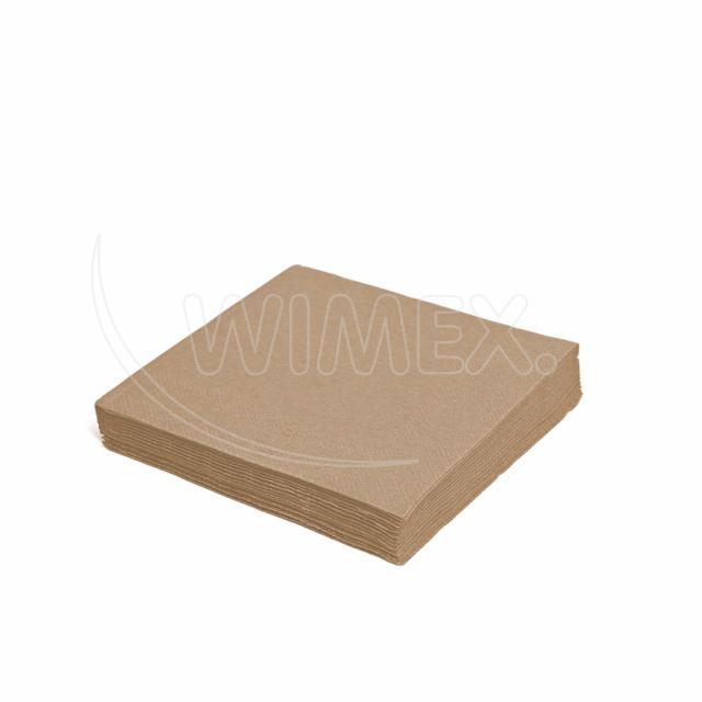 Ubrousek (PAP FSC Mix) 2vrstvý přírodní hnědý 33 x 33 cm [250 ks]