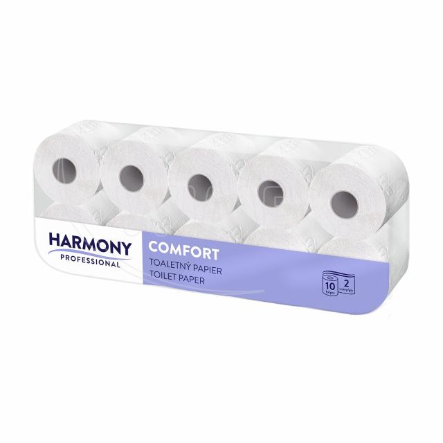 Toaletní papír (PAP-Recy) Harmony Pro 2vrstvý bílý Ø11cm 23m 200 útržků [10 ks]